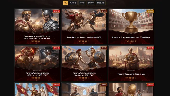 Screenshot bonus e giri gratuiti Legiano Casino